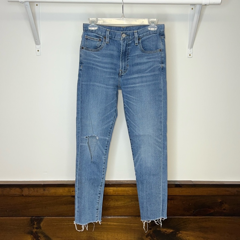 Frye Distressed Knee Raw Hem Skinny Jeans- 28